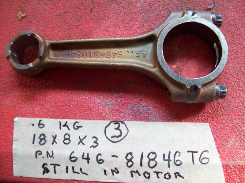 Mercury Mariner connecting rod 818846T6, 818846A3